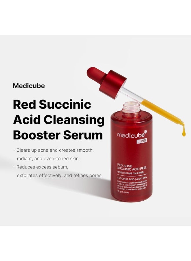 Medicube 21% Acid Wash-off Exfoliant (AHA+BHA+Succinic Acid) || Red Line's 1 minute peeling solution for Acne-prone skin | Non-irritating but effective | Korean Skincare - Image 2